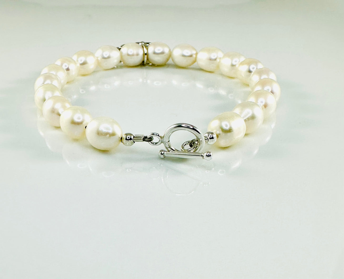 Freshwater Pearl Branch Heart Bracelet, Valentine's Mother Heart Bracelet