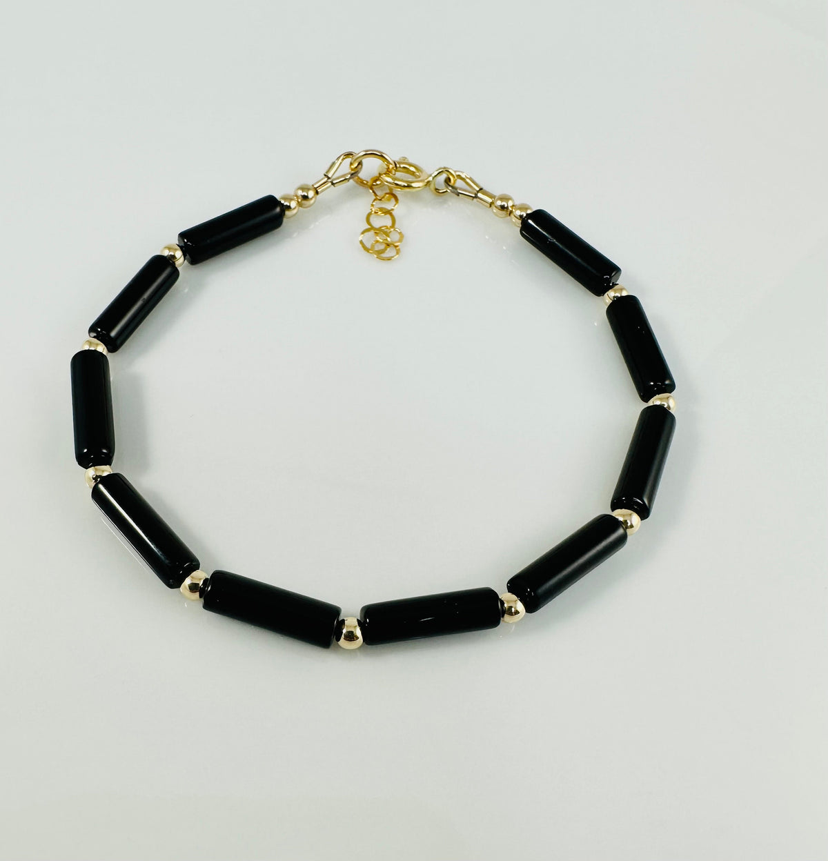 Black Gold Men Bracelet,Bracelets for Him,Black Onyx Bracelet,Birthday Gift for Men-Black Healing Jewelry for Men-Fathers Day Gifts for Men