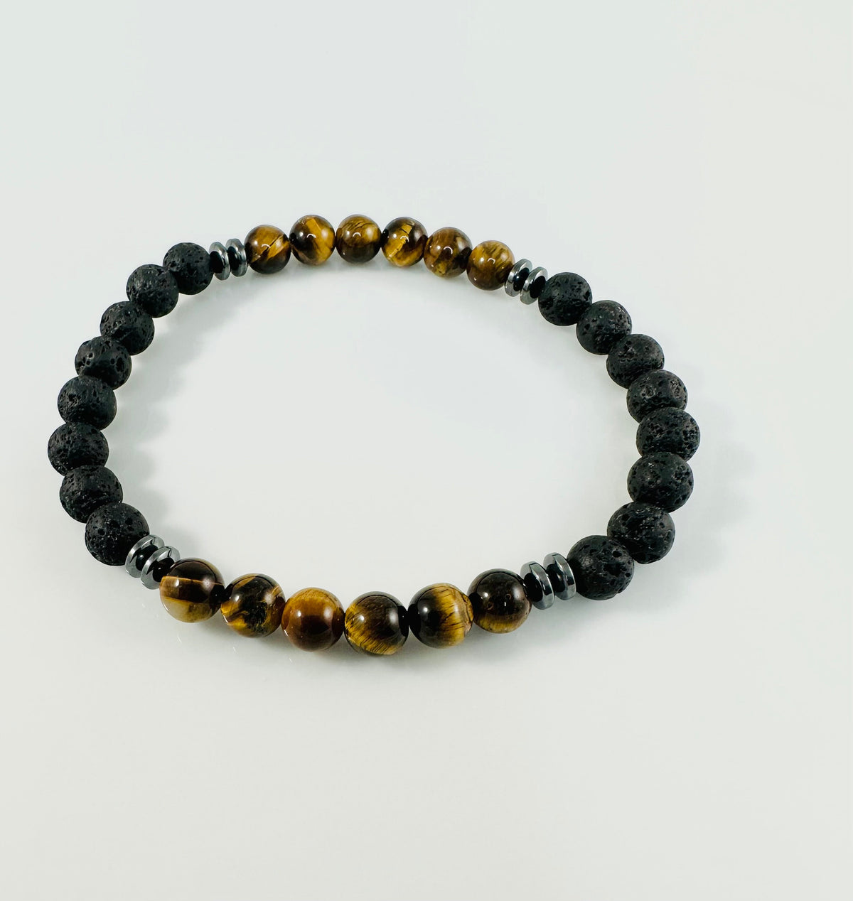 Brown Black Red Beaded Men Bracelet,Protection Simple Minimalist Men Bracelet,Tiger Eye Onyx Jasper Heishi Men Bracelet,Men Unisex Bracelet