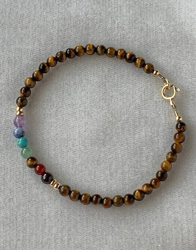 Men Chakra Gemstone Beaded Bracelet,7 Chakra Healing Bracelet,Chakra Bracelet for Men,Mala Bracelet,Meditation Protection EnergyMen Bracelet