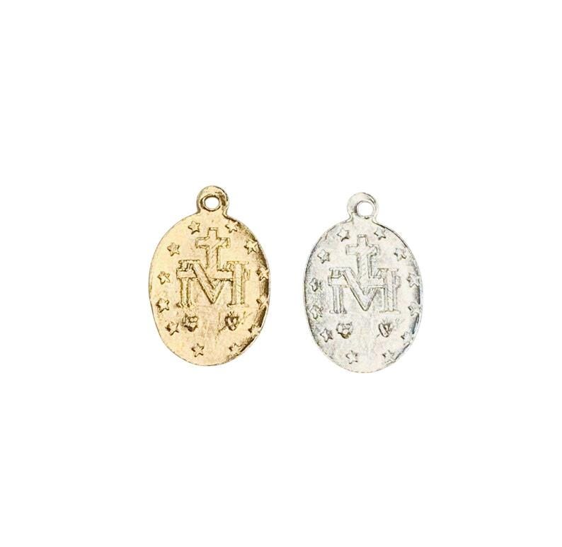 Dainty Gold Virgin Mary Miraculous Medal Necklace,Tiny Virgin Mary Necklace,Everyday Religious Catholic Jewelry Gift,First Communion Gift