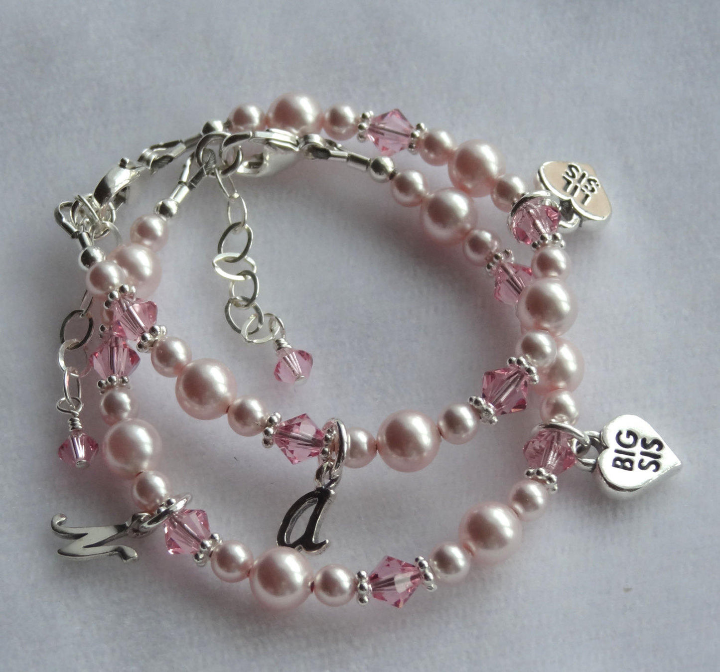 Middle Sister/Little Sister/Big Sister Charm Bracelet, Middle Sister Bracelet, Big Sister Bracelet, Little Sister Bracelet, Sister Bracelet
