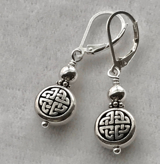 Sterling Silver Celtic Earrings, Silver Celtic Earrings, Celtic Knot Earrings, Celtic Irish Knot Earrings, Celtic Earrings