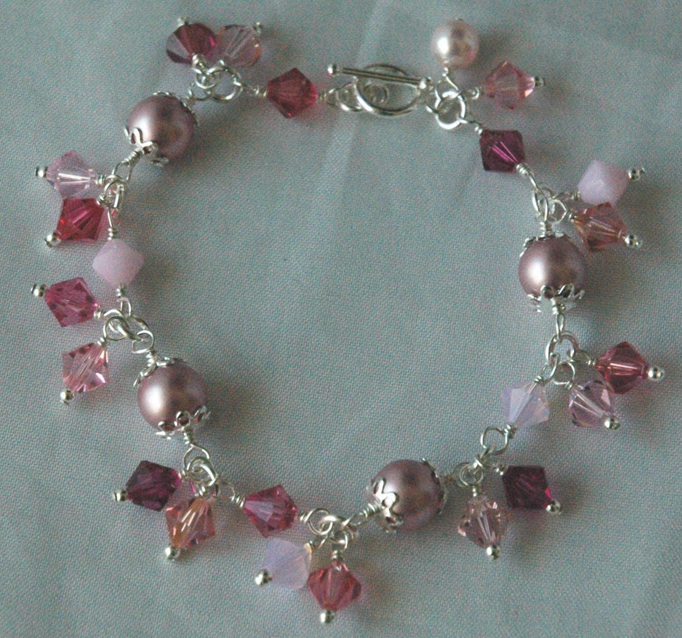 PRESTIGE Pearl Pave Beads Bracelet,Flower Girl Pearl Bracelet,Bridesmaid Pearl Bracelet,Junior Bridesmaid Bracelet,Pave Crystal Bracelet