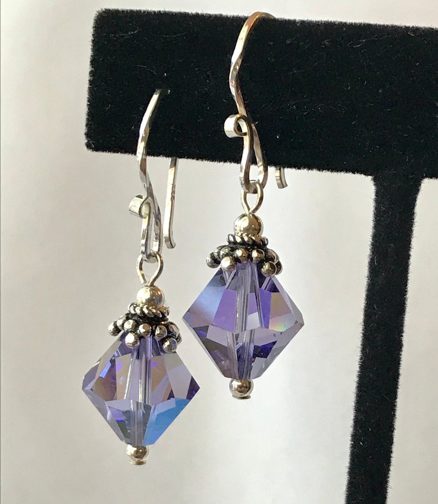 Sterling Silver Crystal Ruby Earrings,Ruby Red Earrings,Mother of Bride Mother of Groom Dangle,Bridesmaid Earrings,Dark Red earrings