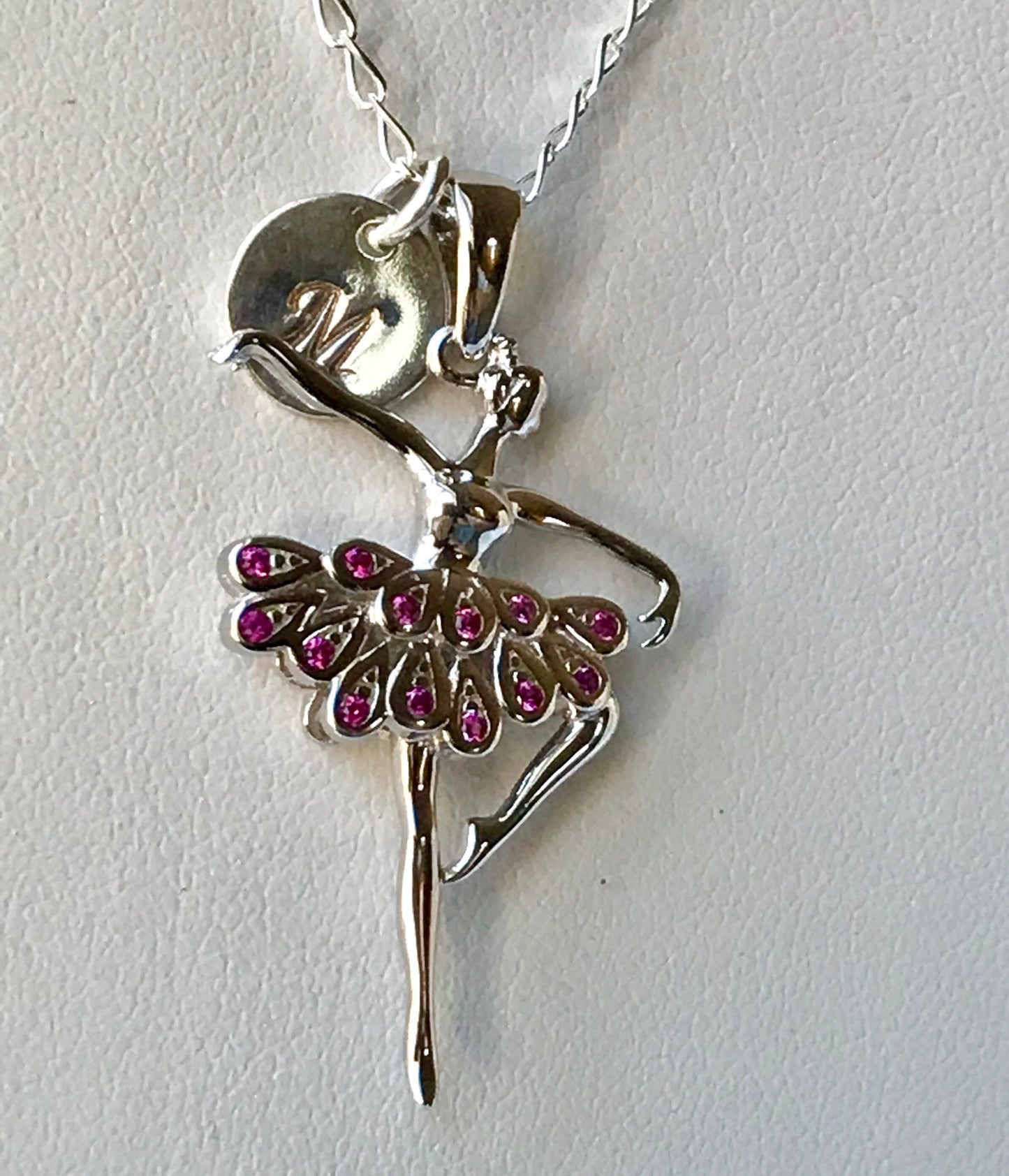 Sterling Silver Personalized Ballerina Necklace,Ballet Recital Necklace,Ballet Necklace,Recital Gifts Necklace,Dancer Gift Jewelry Necklace
