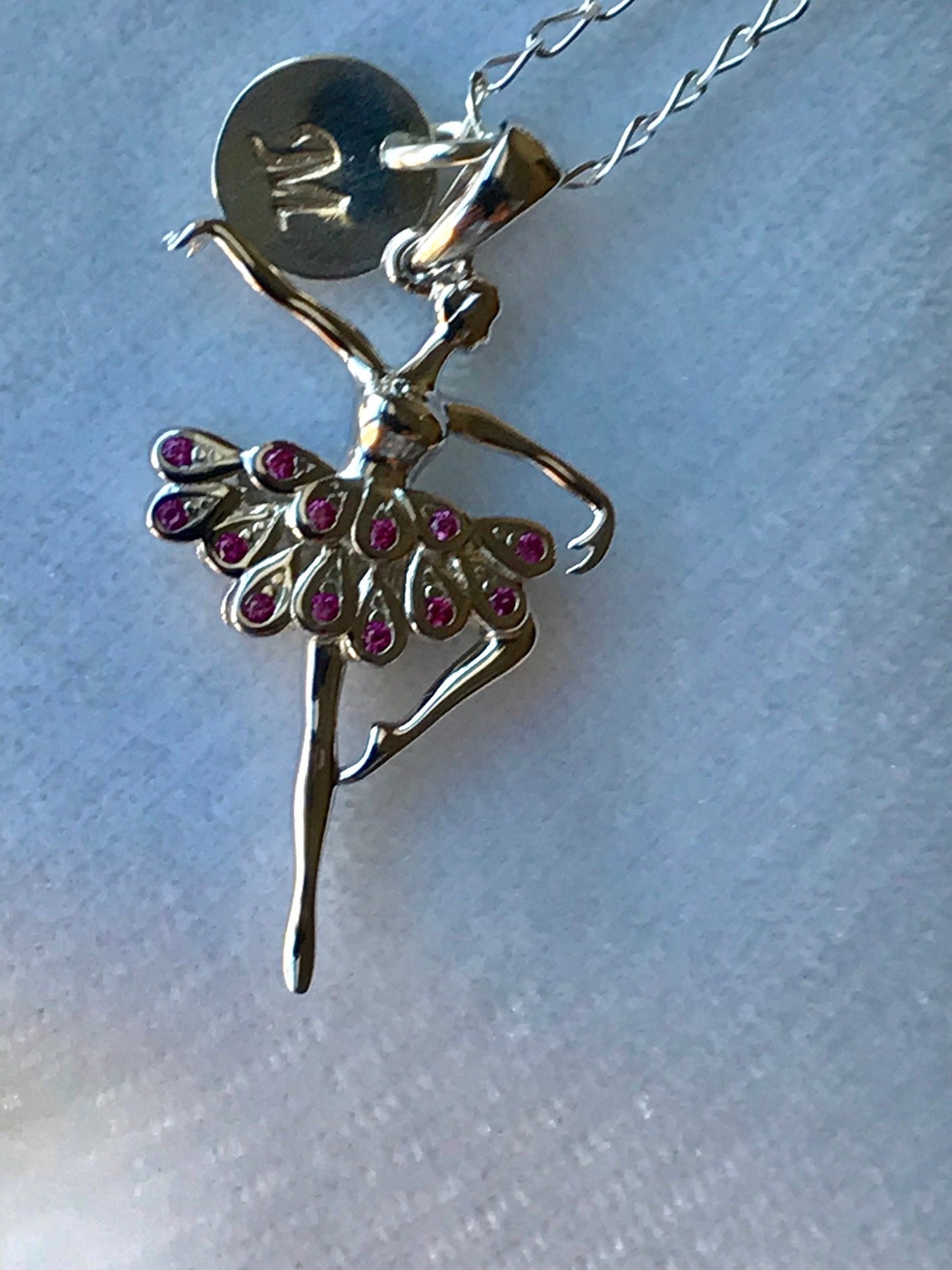 Sterling Silver Personalized Ballerina Necklace,Ballet Recital Necklace,Ballet Necklace,Recital Gifts Necklace,Dancer Gift Jewelry Necklace