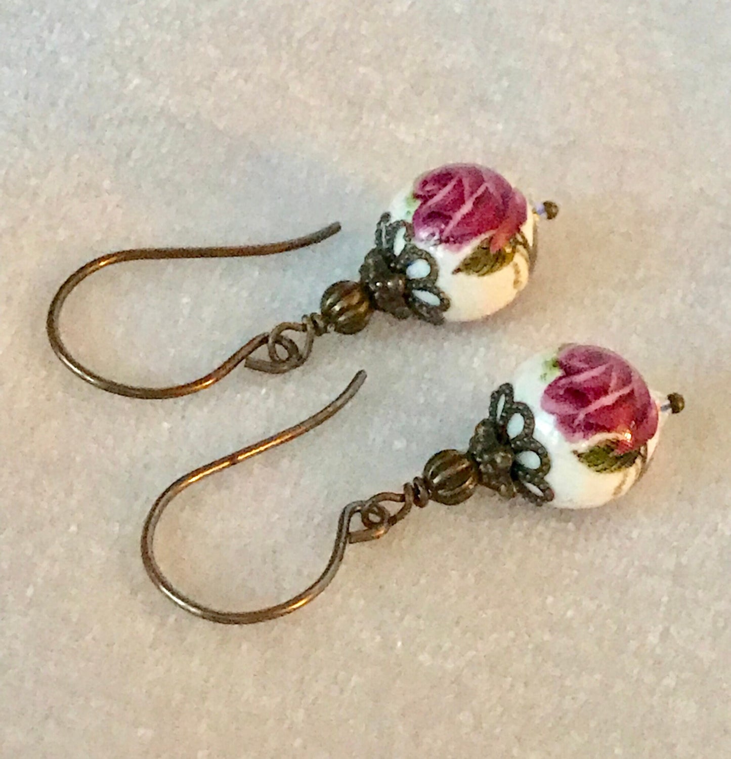 Porcelain Earrings, Ceramic Earrings, 20TH YEAR Anniversary Wedding,China Earrings,18TH Year Anniversary Wedding