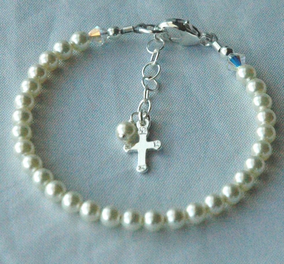 Double Strand PRESTIGE Baby Pearl Bracelet,Flower Girl Bracelet,Confirmation Bracelet,First Communion Bracelet,Junior Bridesmaid Bracelet