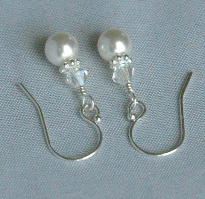 Pearl Cross Necklace Bracelet Earrings SET, First Communion Pearl Jewelry Set,Confirmation Jewelry Set,Baptism Pearl Jewelry Set,Pearl Set