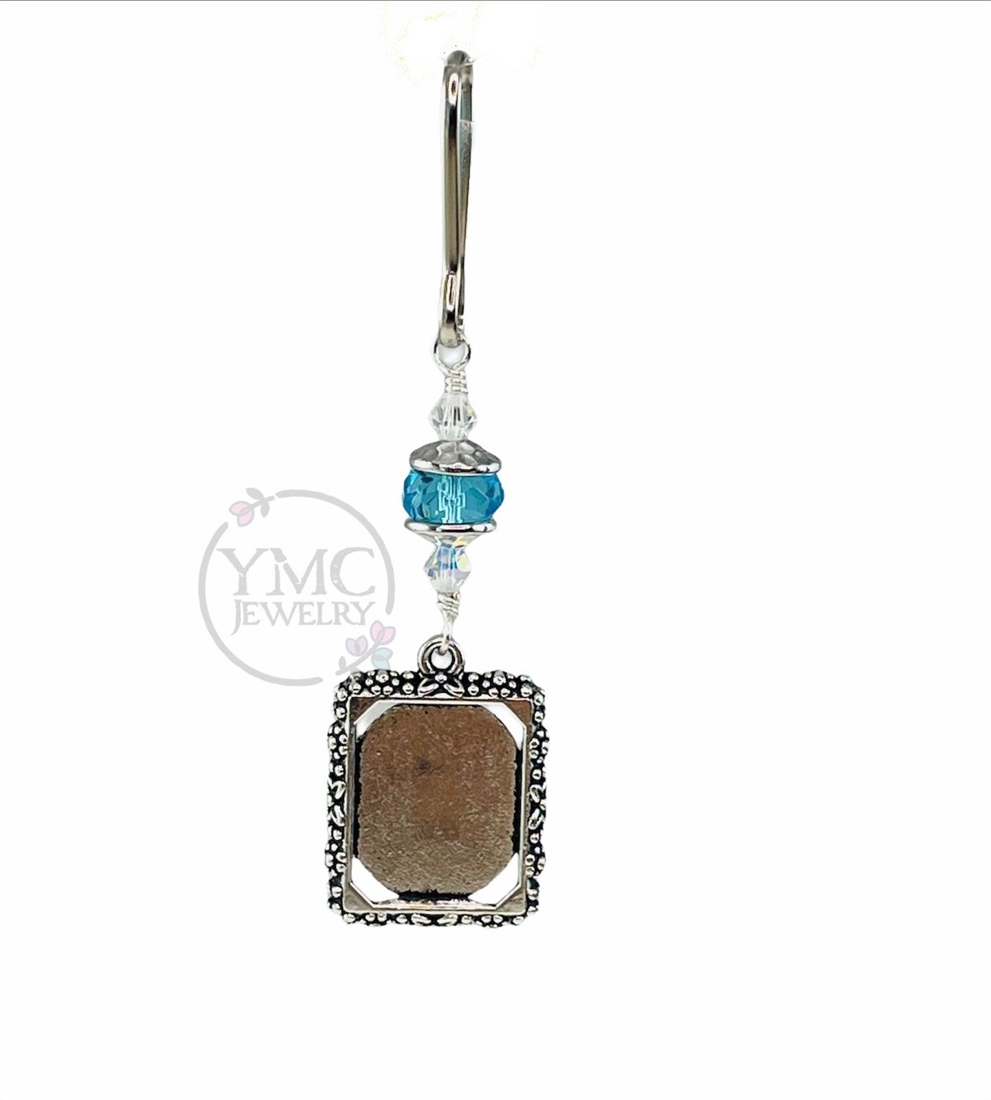 Something Blue Bridal Bouquet Photo Charm,Bridal Wedding Bouquet Photo Charms Sentimental Wedding Keepsake,Gift for Daughter on Wedding Day