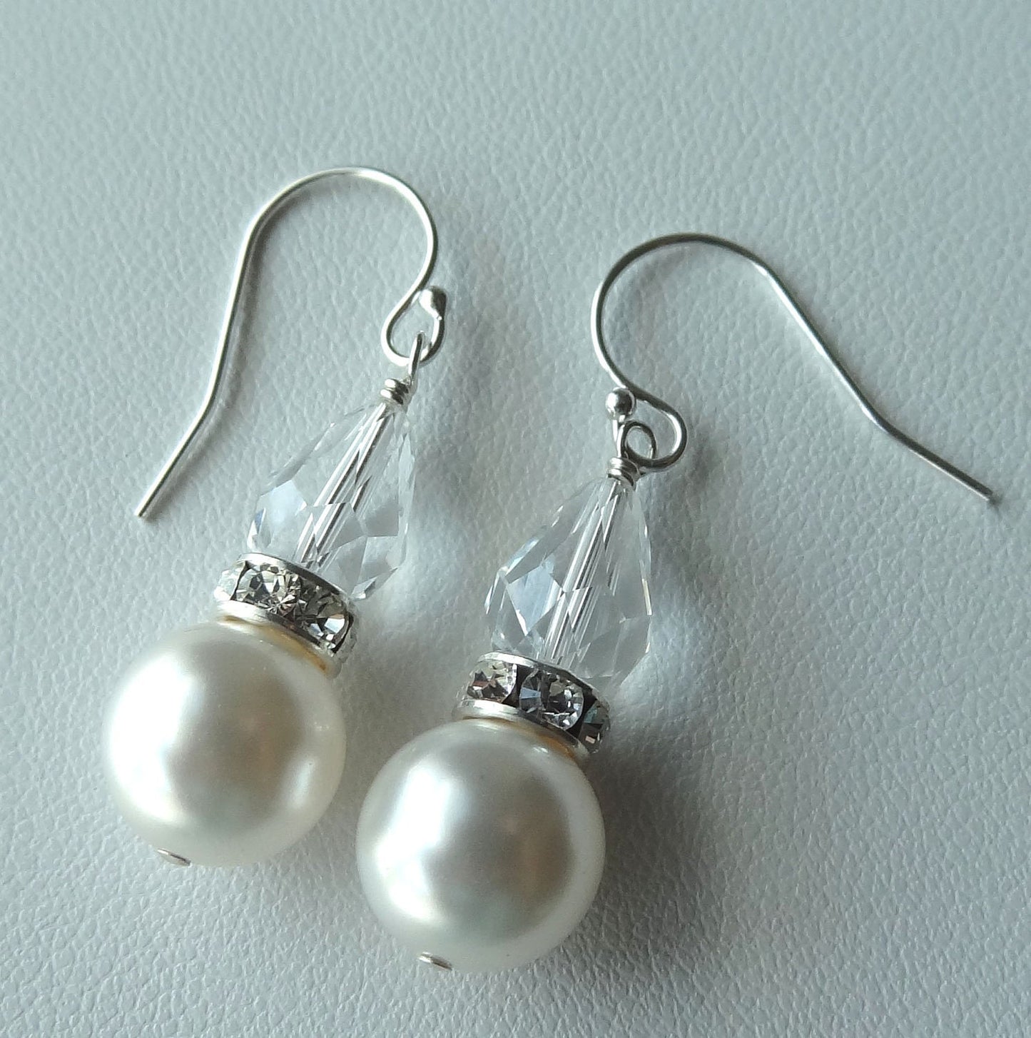 Crystal Drop Pearl Earrings,Bridesmaid Gift Set Earrings,Bridesmaid Earrings,Wedding Bride Bridal Pearl Crystal Earrings,Bride Pearl Earring