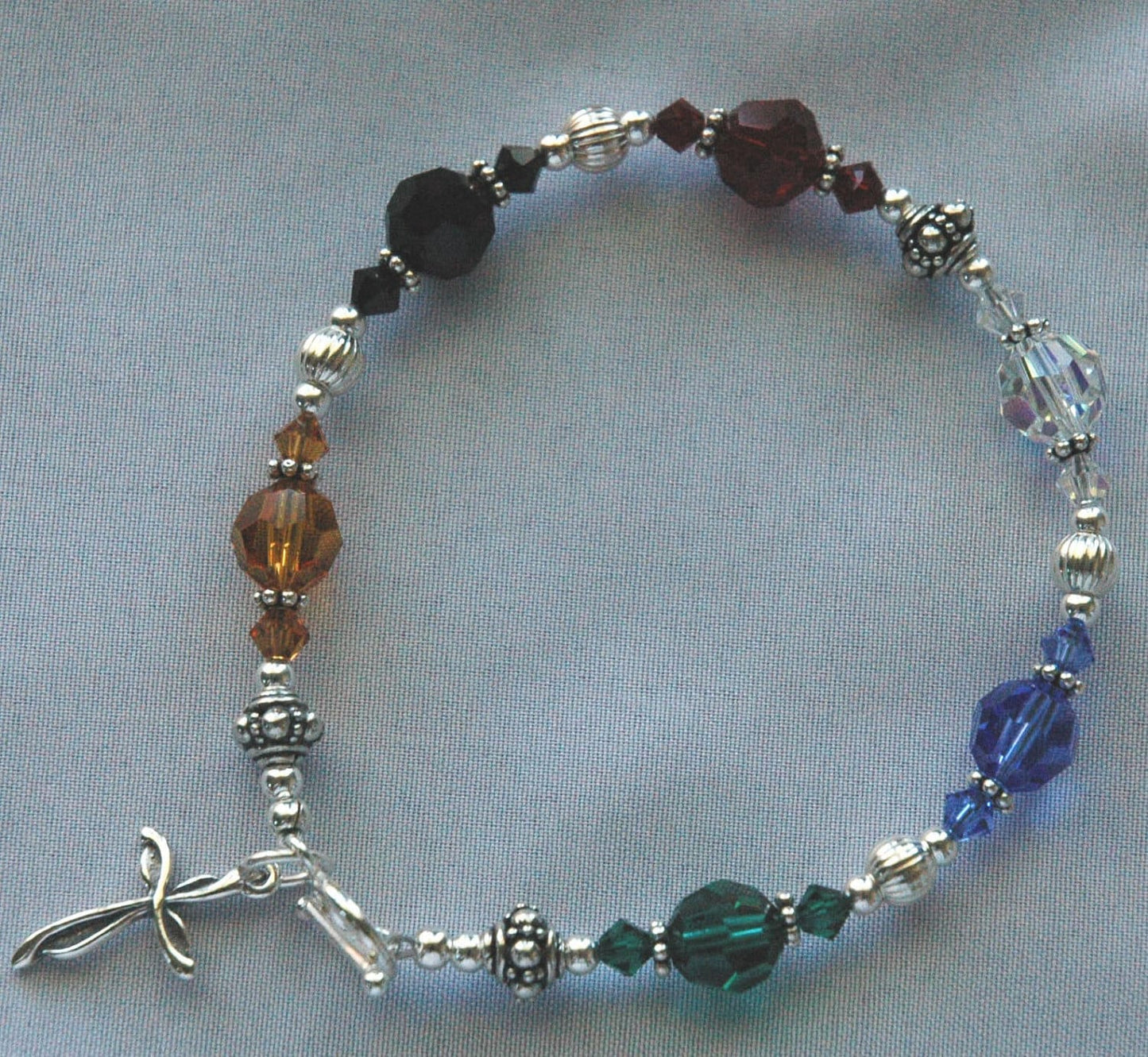 Salvation Bracelet, Confirmation Bracelet, First Communion Bracelet,Prayer Bracelet,Faith Bracelet,Cross Colorful PRESTIGE Crystal Bracelet