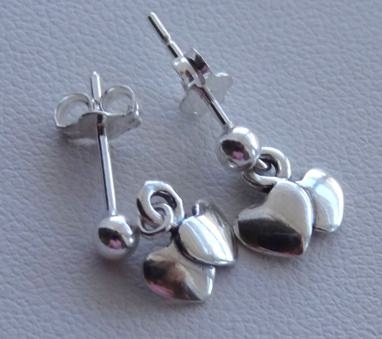 Sterling Silver Butterfly Stud Post Children Earrings,Tiny Butterfly Dangles,Butterfly Ball Stud Post Earrings,Butterflies Earrings Post