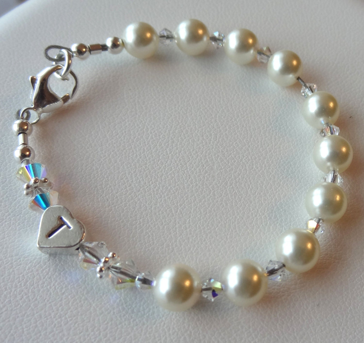 Baptism Personalized Baby Initial Rosary Bracelet,Baby Baptism Bracelet,First Communion Bracelet,Confirmation Bracelet,Christening Bracelet