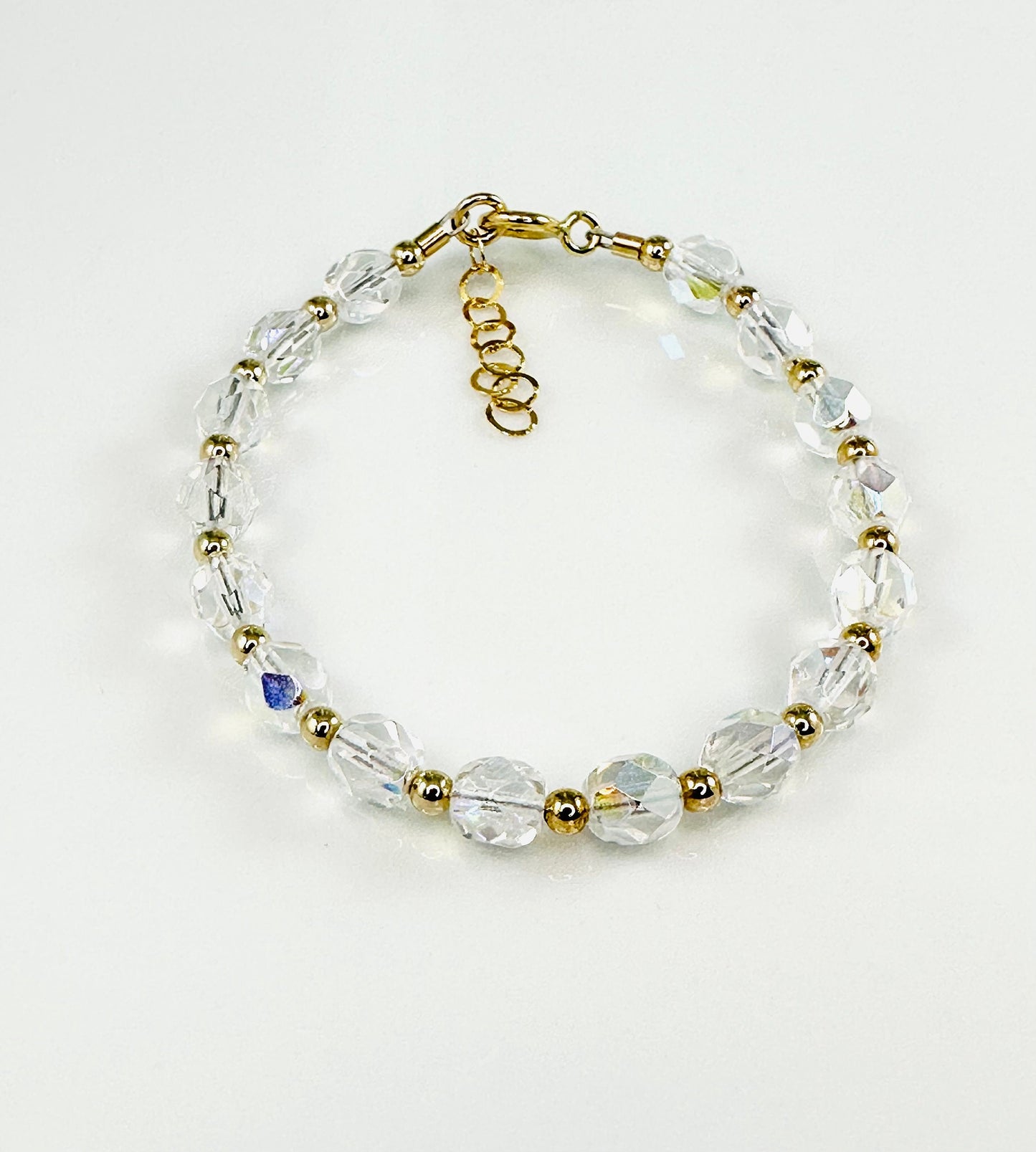 Gold Baby Crystal Bracelet,Flower Girl Bracelet,Bracelet for Baby Little Girl Baby Girl Toddler Newborn Twins ID Bracelet,