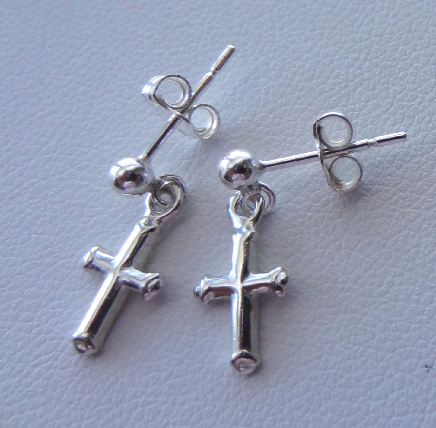 Sterling Silver Cross Earrings,Cross Earrings,Tiny Cross Earrings,Religious Earrings Jewelry,First Communion Confirmation Cross Earrings