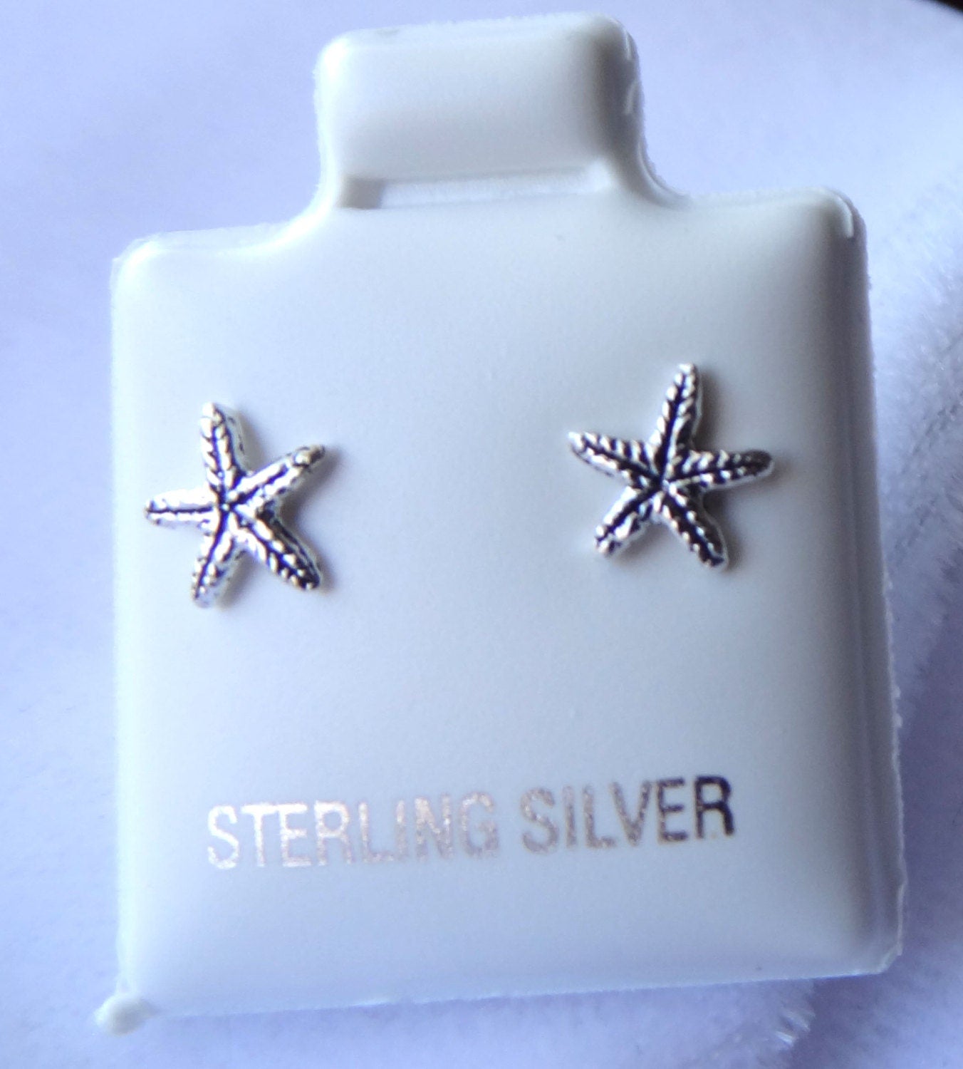 Sterling Silver Small Tiny Fancy Starfish Stud Post Earrings, Starfish Earrings, Beach Wedding Earrings,Tiny Starfish Earrings,Beach Jewelry