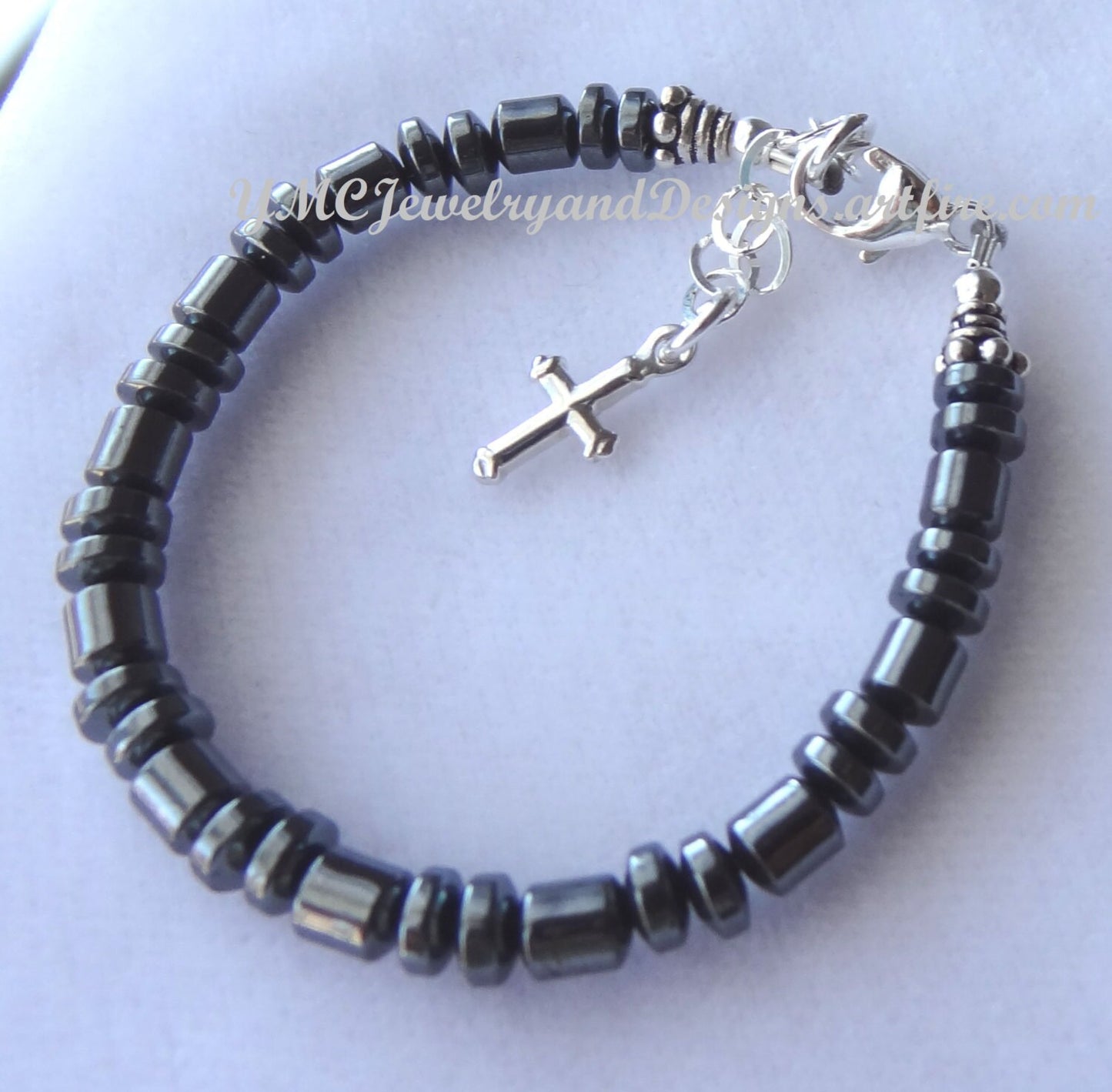 Baby Boy Bracelet,Hematite Baby Boy Cross Bracelet,Boy Baptism Christening Blessing Bracelet,First Communion Boy Bracelet,Toddler Boy Bracel