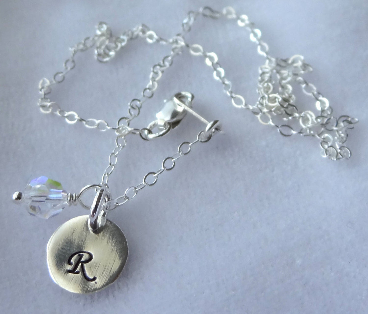 Sterling Silver Mom Charm and Birthstone Dangle Necklace, Family Necklace, Family Birthstone Tree Necklace, Children birthstone, Grandma