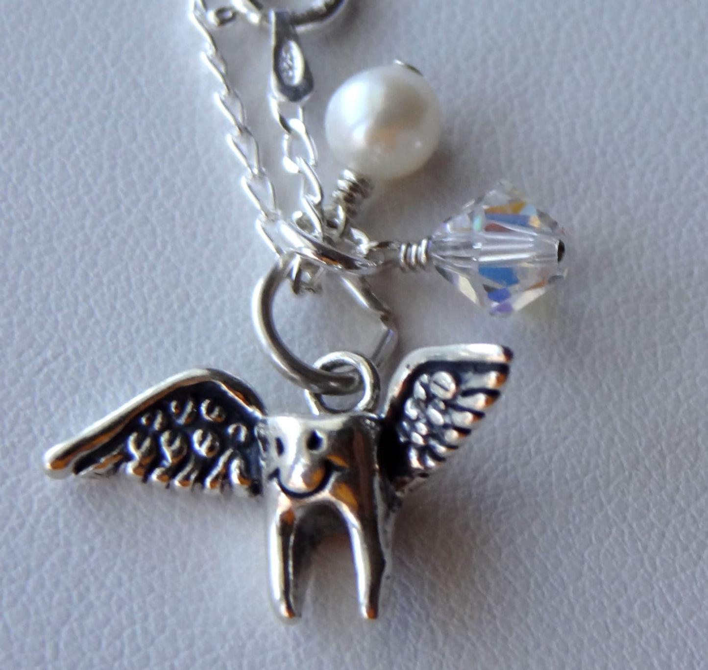Tooth Fairy Charm Child Bracelet,Flying Tooth Pendant,Tooth Fairy Bracelet,First Losing Tooth Bracelet,Chain Charm Dental Keepsake Bracelet