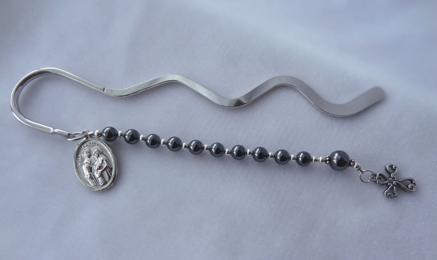 Godfather Present-Baptism Personalized Rosary Bookmark,Baptism Present,First Communion Gift,Godparents Present Gift Favor,Bookmark Favor