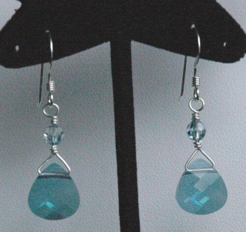 Bride Briolette Crystal Necklace,Bridal Teardrop Crystal Necklace,Bridesmaid Gift Set Necklace,Wedding Bride Bridal Necklace,Mother of Bride