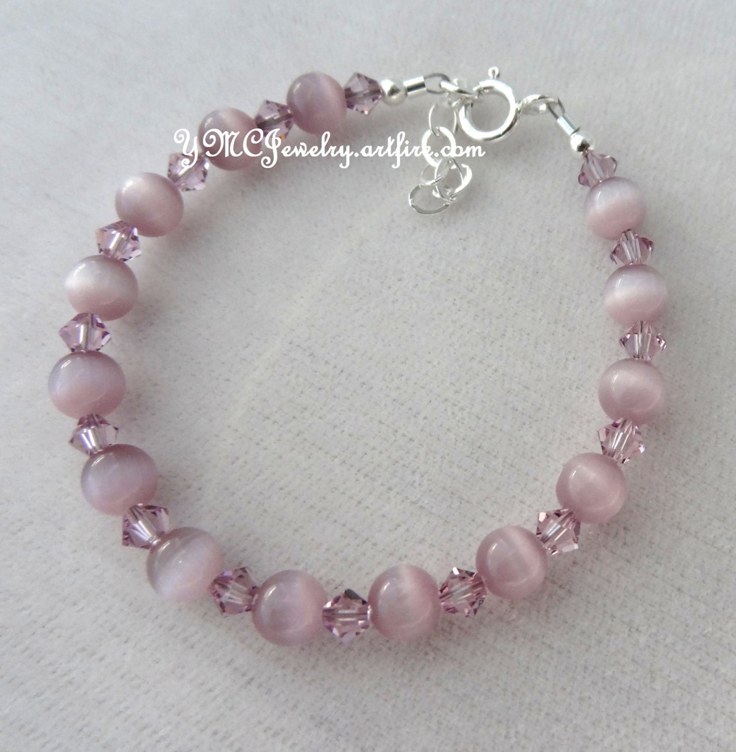 Silver Baby Girl Cat Eye Bracelet,Flower Girl Bracelet,Junior Bridesmaid Bracelet,Granddaughter Present,1st Birthday Present Bracelet Gift