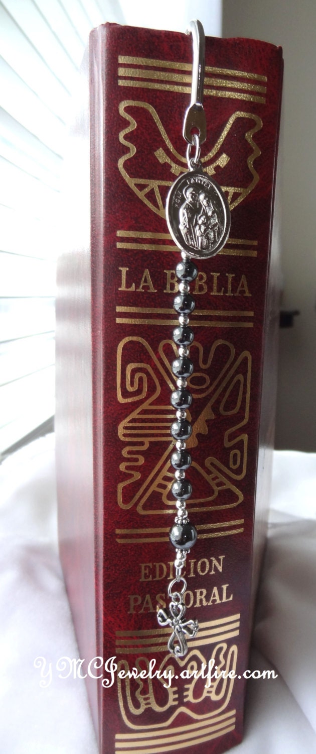 Godfather Present-Baptism Personalized Rosary Bookmark,Baptism Present,First Communion Gift,Godparents Present Gift Favor,Bookmark Favor