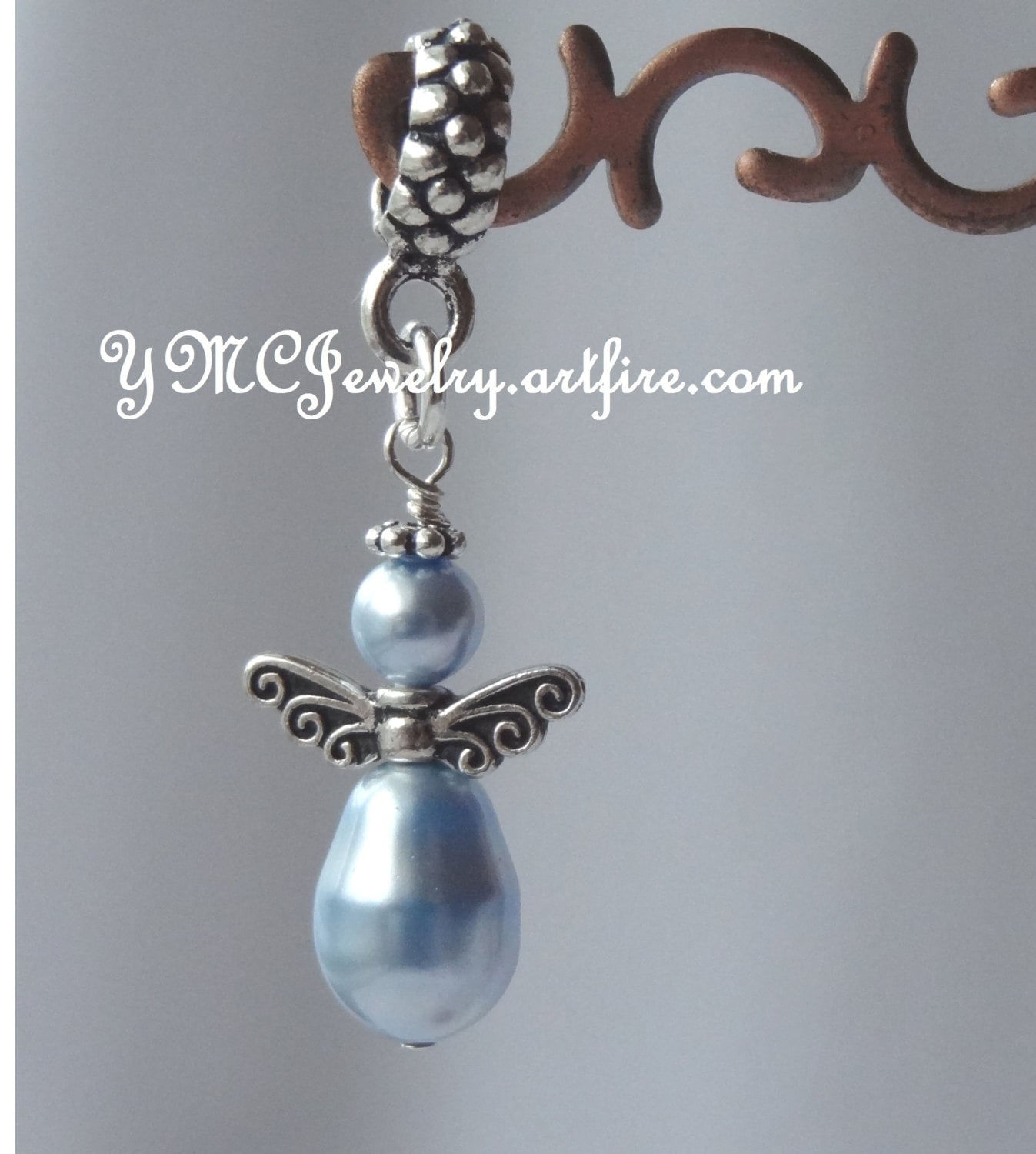 Something Blue Wedding Keepsake Bouquet Charm,Gift for Daughter on Wedding Day,Mother to Bride,Bridal Bouquet Charm,Mom to Bride,Off-White