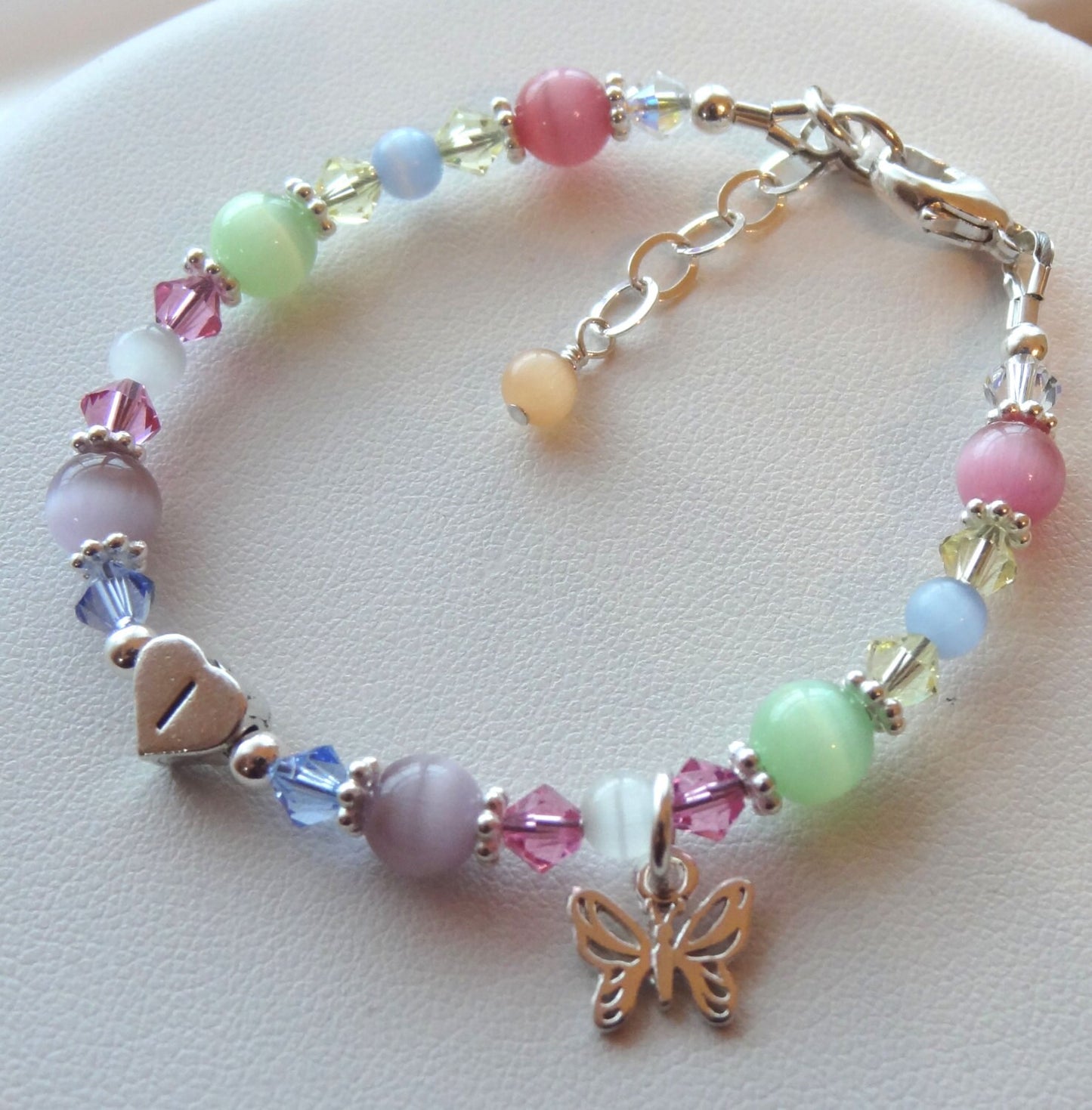 TWO Big Sister/Little Sister Name Bracelet,Heart Big Sis Lil Sis Charm Bracelet, Sisters Bracelet SET, Name Bracelet, Colorful Bracelet