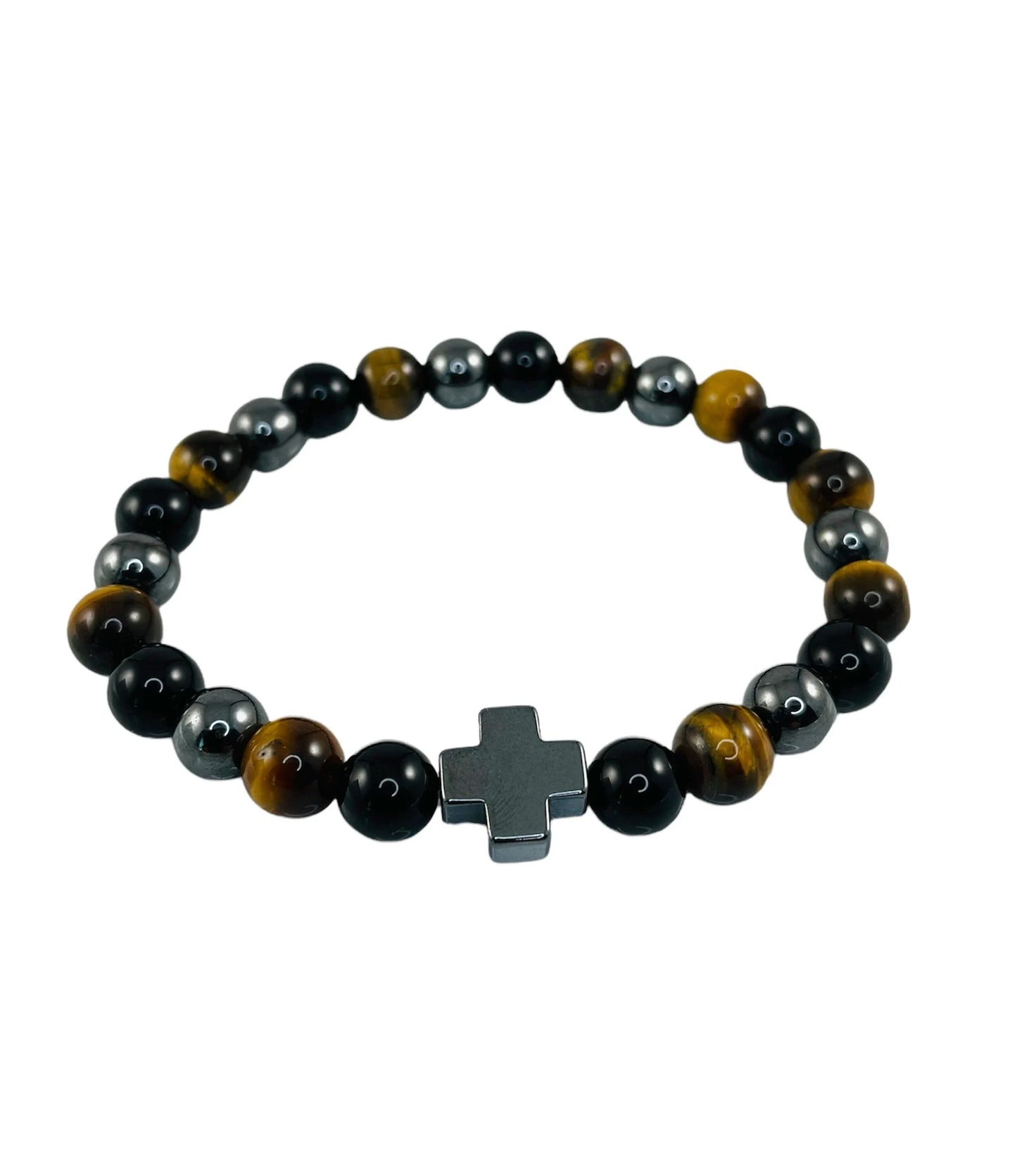 Triple Protection Men's Man Minimalist Cross Bracelet,Fathers Day Men's Jewelry Gift,Astrology Jewelry for Him,Triple Protection Bracelet