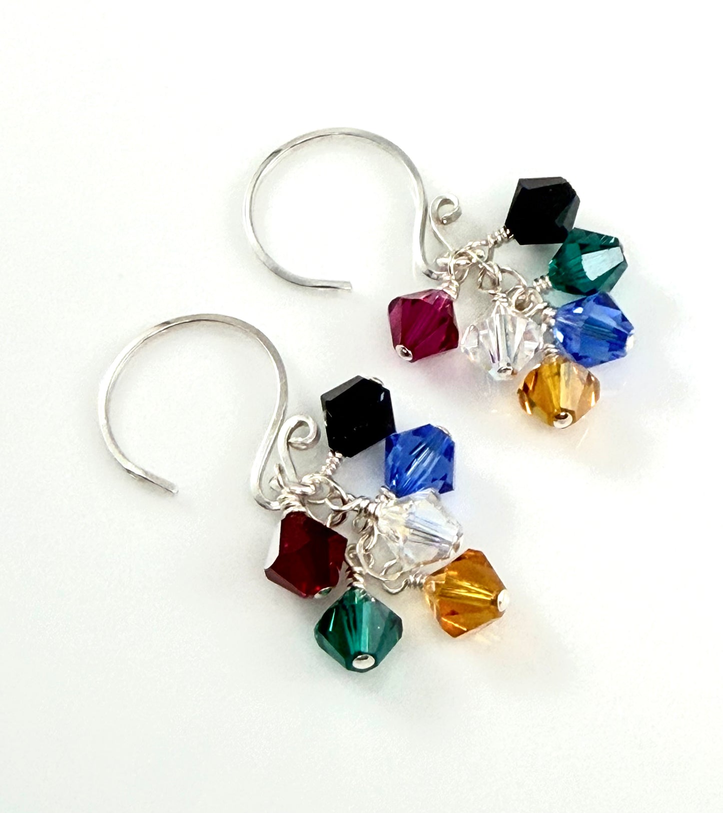 Sterling Silver Crystal Salvation Earrings,Baptism Confirmation Earrings,First Communion Earrings,Godmother Earrings,Religious Earrings