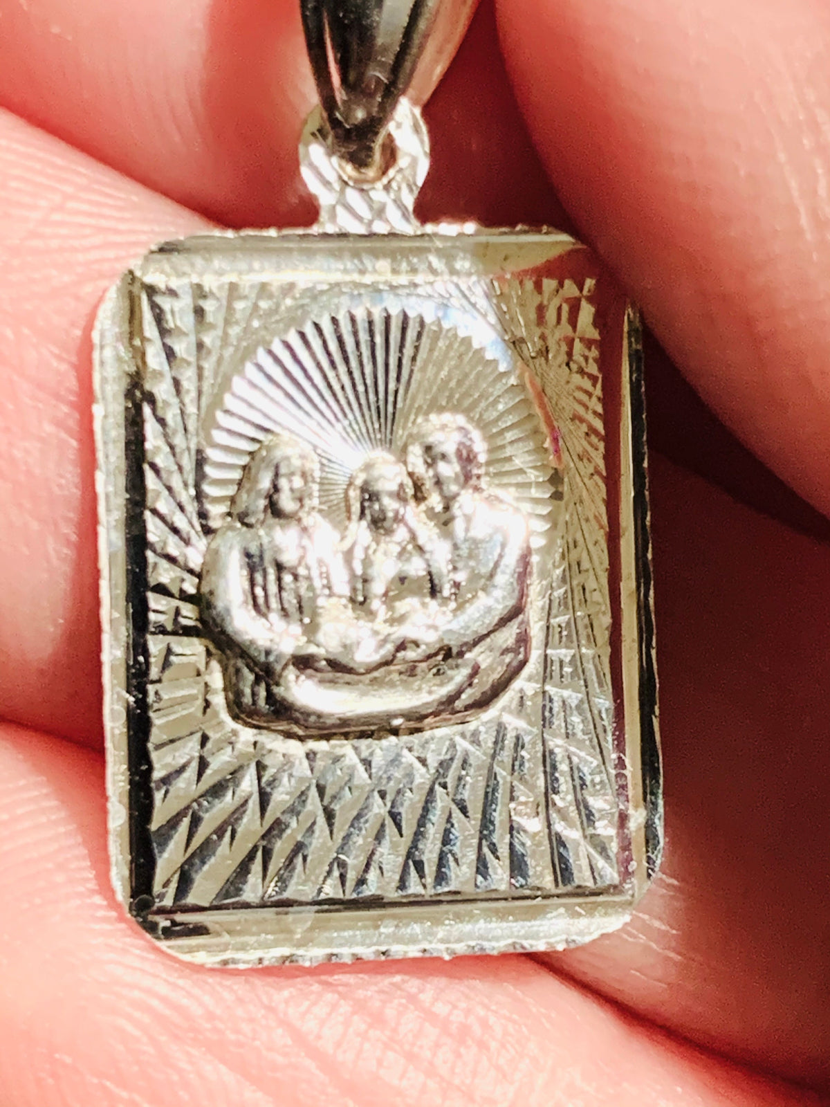 Sterling Silver Saint Benedict and Cross Medal Necklace,Christering Baptism Communion Necklace,Cross Silver Necklace,Religious Charm Necklac