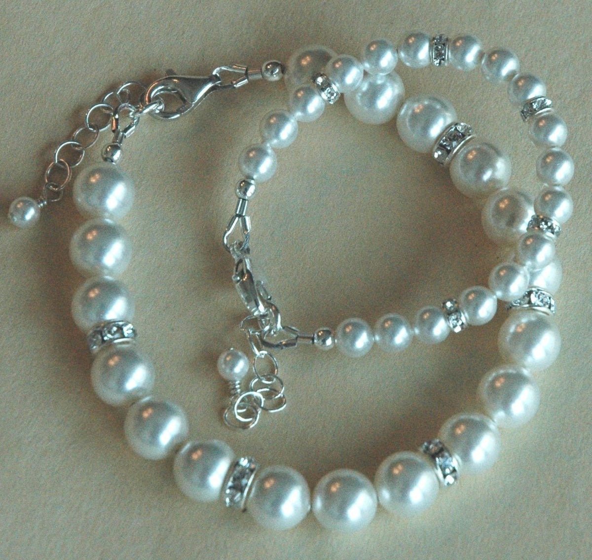 Sterling Silver Mother and Daughter Matching Charm Bracelet,Set for mom & daughter,First day of kindergarten Preschool School,Two bracelet
