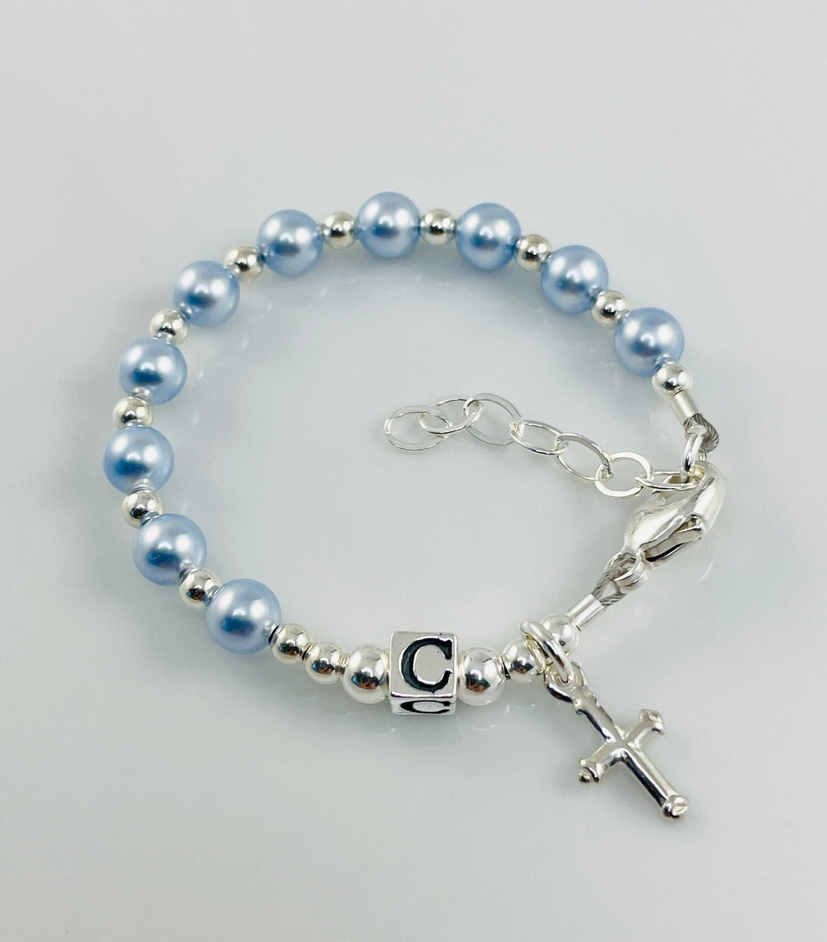 Baby Boy Bracelet,Baptism Boy to Wedding Bracelet,Baby Shower Gift,Something Blue Baby Boy,First Communion Christening Blessing Boy Bracelet