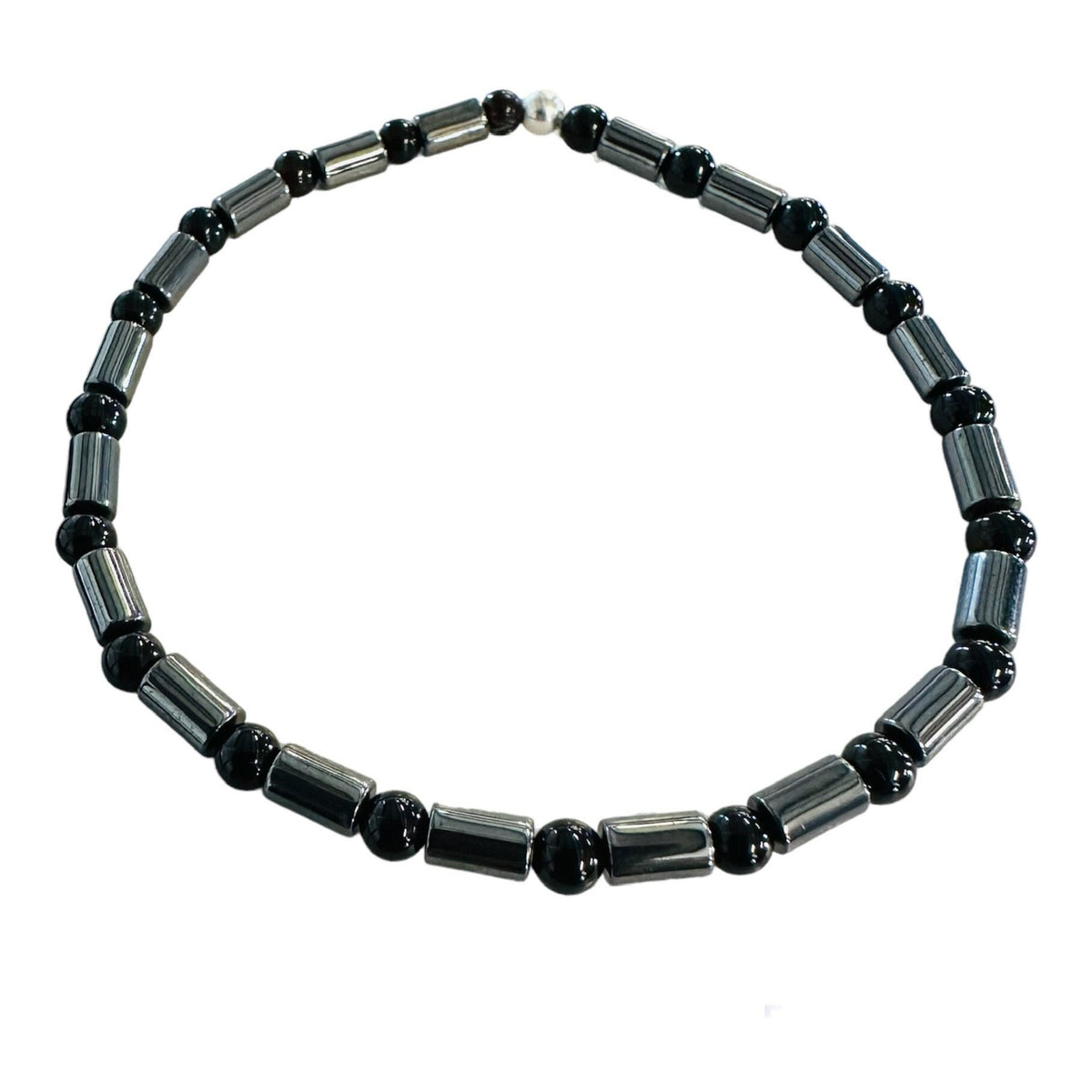 Adjustable 4mm Black Onyx Hematite Men Bracelet,Healing Meditation Bracelet,Men Stone Bracelet,Unique Handmade Jewelry Gifts for Men Him Dad
