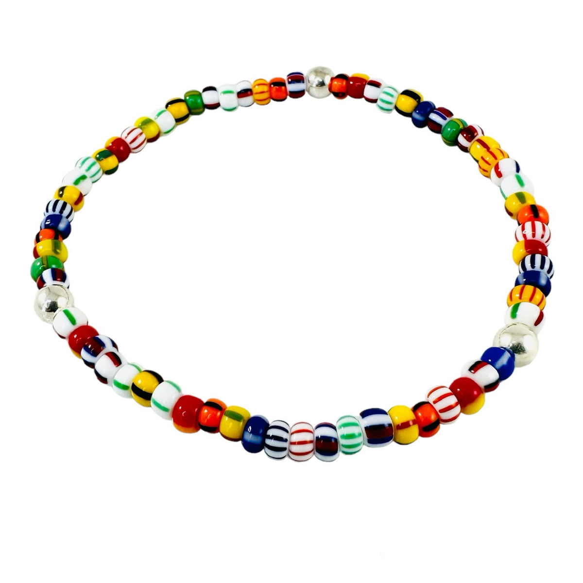 Multi Coloured Bracelet,Seed Beaded Bracelet,Minimalist Men Bracelet,Stretch Rainbow Beads Bracelet,Surfer Bracelet,Unisex MulticolorBracele