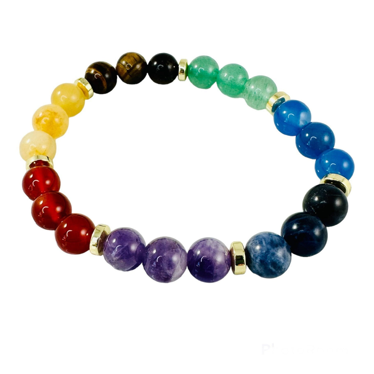Mens Chakra Gemstone Beaded Bracelet,7 Chakra Healing Bracelet,Chakra Bracelet for Men,Mala Bracelet,Meditation Protection Men Bracelet