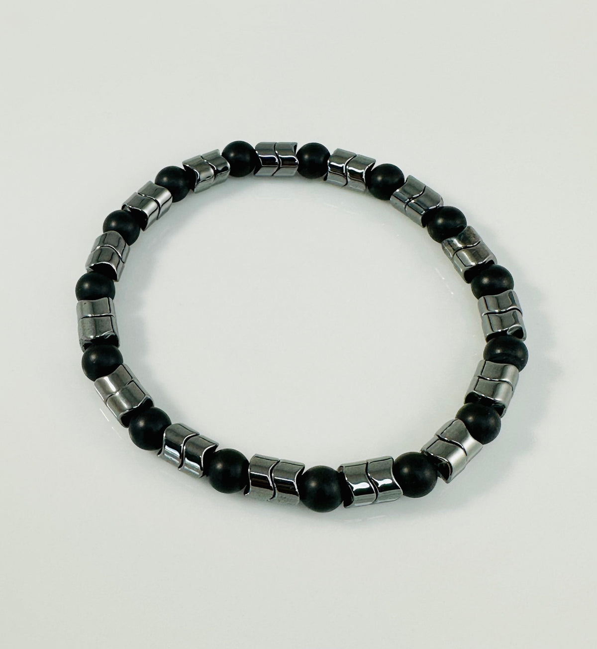 Mens Stone Bracelet,Handmade Jewelry for Men,Hematite Bracelet,Black Onyx Bracelet,Healing Meditation Bracelet,Unique gifts for men him