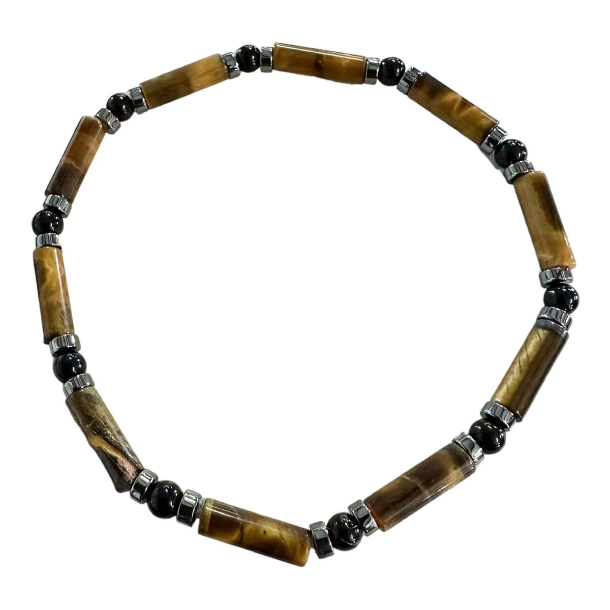 Mens Stone Bracelet,Handmade Jewelry for Men,Hematite Bracelet,Black Onyx Bracelet,Healing Meditation Bracelet,Unique gifts for men him