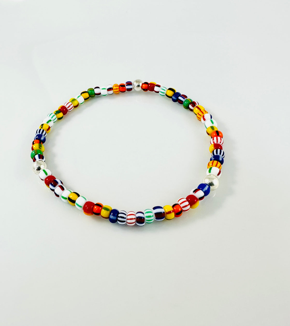 Multi Coloured Bracelet,Seed Beaded Bracelet,Minimalist Men Bracelet,Stretch Rainbow Beads Bracelet,Surfer Bracelet,Unisex MulticolorBracele