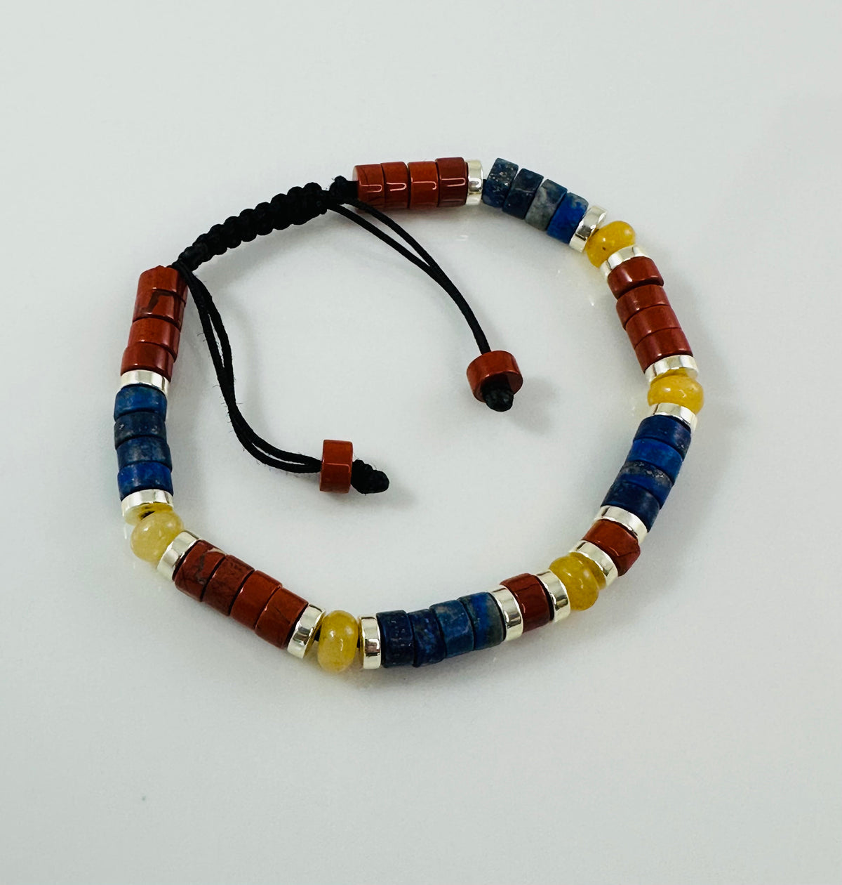 Men's Blue Red Yellow Beaded Bracelet,Lapis Lazuli Men Beaded Bracelet,Protection Men Bracelet,Red Simple Men Bracelet,Men Beaded Bracelet