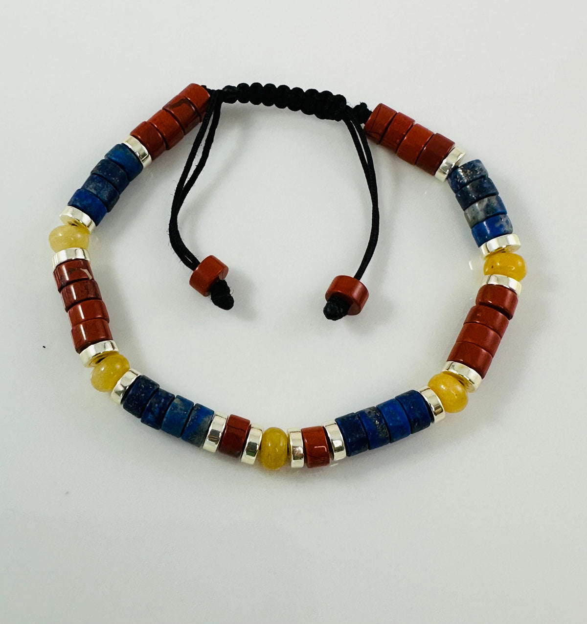 Men's Blue Red Yellow Beaded Bracelet,Lapis Lazuli Men Beaded Bracelet,Protection Men Bracelet,Red Simple Men Bracelet,Men Beaded Bracelet