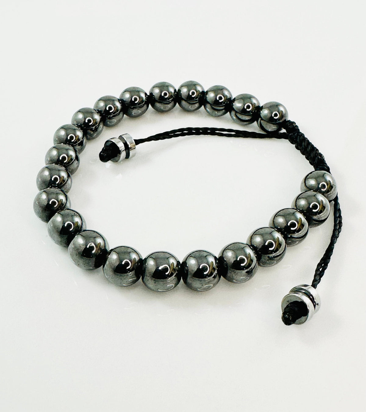 Healing Hematite Gemstone Bracelet,Hematite Bracelet,Handmade Jewelry for Men,Black Gray Men Beaded Stone Bracelet,Protection Bracelet