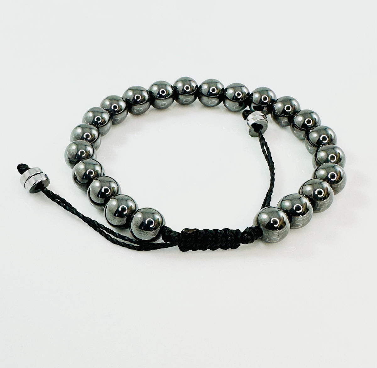Healing Hematite Gemstone Bracelet,Hematite Bracelet,Handmade Jewelry for Men,Black Gray Men Beaded Stone Bracelet,Protection Bracelet