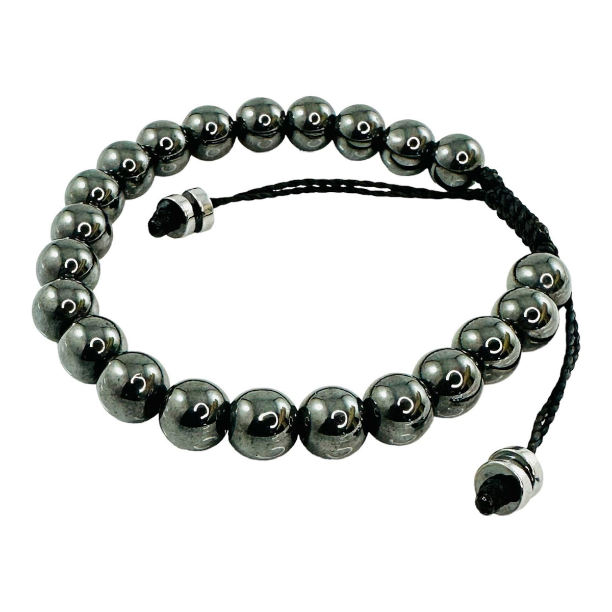 Healing Double Strand Hematite Gemstone Bracelet,Hematite Bracelet,Handmade Jewelry for Men,Black Gray Men Beaded Stone  Protection Bracelet