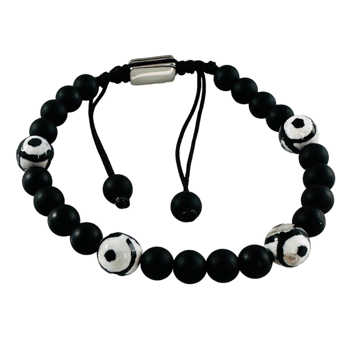 Turquoise Protection Men Bracelet: African Green Turquoise Tiger Eye Black Onyx Tibetan Agate Lava Rock Beaded Men Bracelet,Evil Eye Bracele
