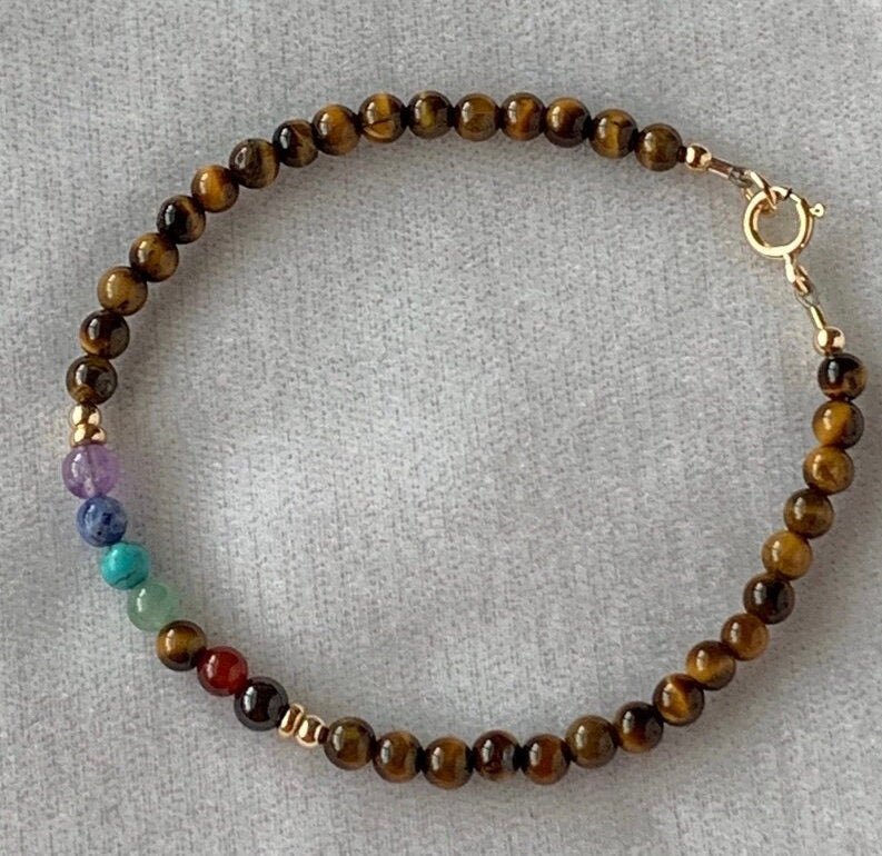Mens Chakra Gemstone Beaded Bracelet,7 Chakra Healing Bracelet,Chakra Bracelet for Men,Mala Bracelet,Meditation Protection Men Bracelet