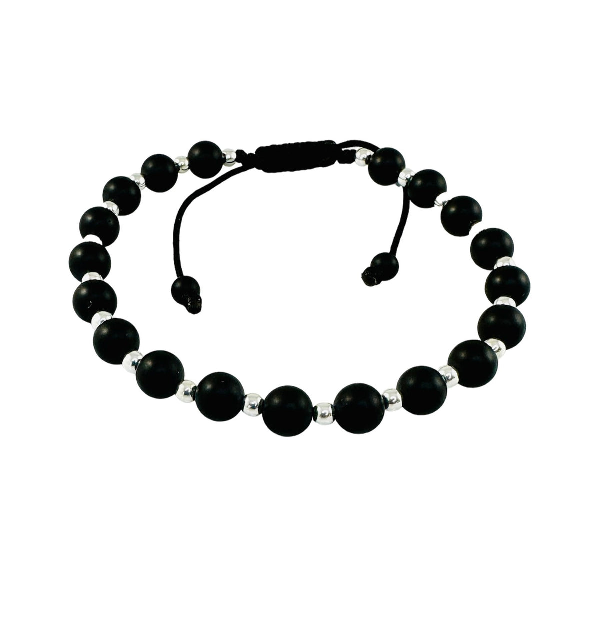 Black and Gold Men Bracelet,Matte Black Onyx Bracelet,Minimalist Men Bracelet,Black Healing Jewelry for Men-Fathers Day Gifts for Men Son